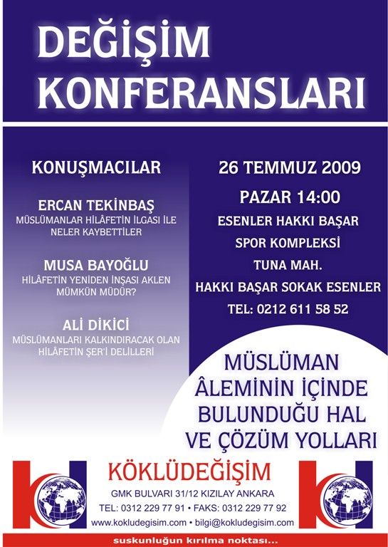 DEĞİŞİM KONFERANSLARI DEĞİŞİM KONFERANSLARI